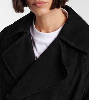Suede trench coat | Balenciaga