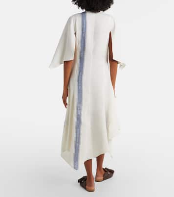 Asymmetric linen maxi dress | JW Anderson