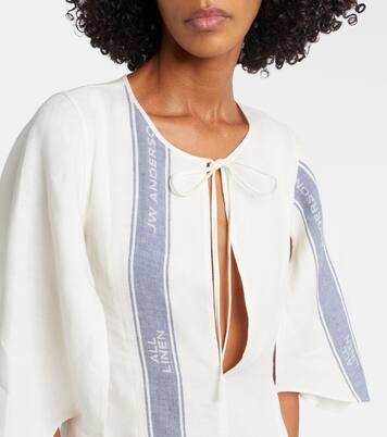 Asymmetric linen maxi dress | JW Anderson