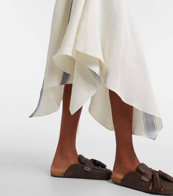 Asymmetric linen maxi dress | JW Anderson