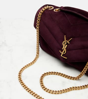 Schultertasche Loulou Small aus Veloursleder | Saint Laurent