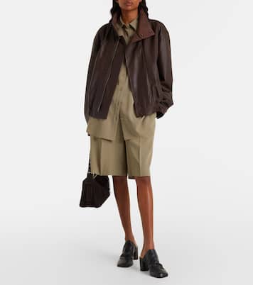 Schultertasche Small aus Veloursleder | Lemaire