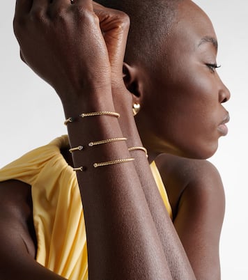 Cablespira® Flex Micro 18kt gold cuff bracelet with topaz | David Yurman