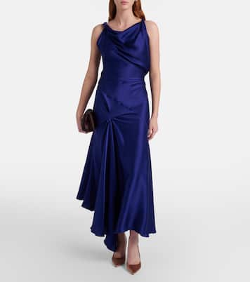 Midikleid aus Satin | Victoria Beckham