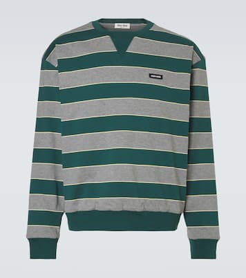 Sweat-shirt rayé en coton | Miu Miu