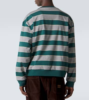 Sweat-shirt rayé en coton | Miu Miu