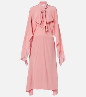 Tie-neck silk midi dress | Stella McCartney