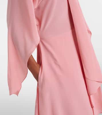 Tie-neck silk midi dress | Stella McCartney