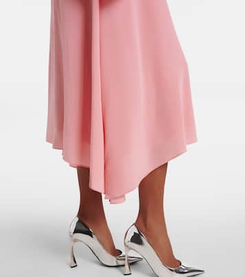 Tie-neck silk midi dress | Stella McCartney