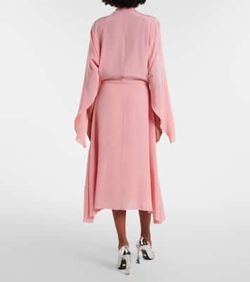 Tie-neck silk midi dress | Stella McCartney