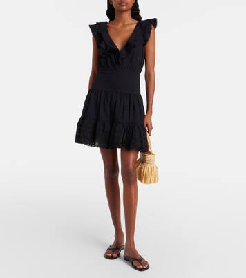 Della ruffled cotton minidress | Poupette St Barth