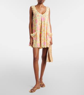 Abito corto in cotone floreale | Juliet Dunn