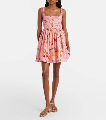 Barbara Mini printed cotton minidress | Agua by Agua Bendita