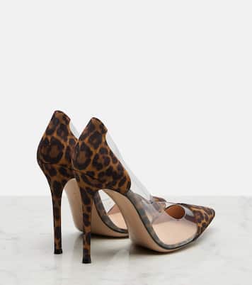Plexi leopard-print suede and TPU pumps | Gianvito Rossi