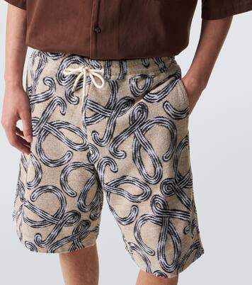 Paula's Ibiza cotton-blend terry Bermuda shorts | Loewe