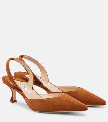 Salones destalonados Carolyne de ante | Manolo Blahnik