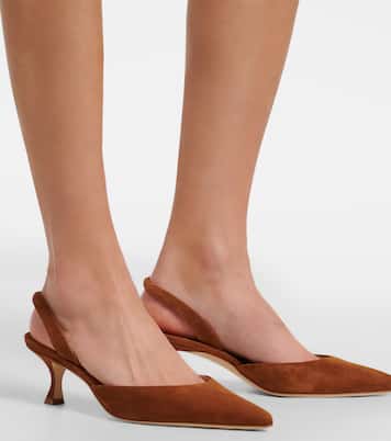 Salones destalonados Carolyne de ante | Manolo Blahnik