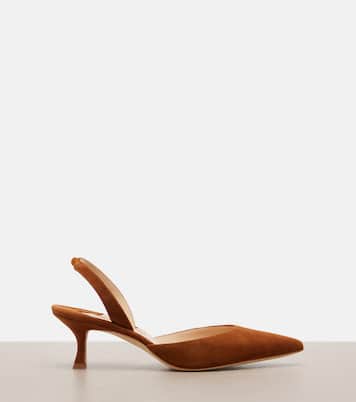 Salones destalonados Carolyne de ante | Manolo Blahnik