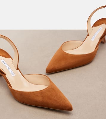 Salones destalonados Carolyne de ante | Manolo Blahnik
