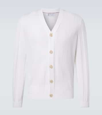Cardigan en coton et lin | Brunello Cucinelli