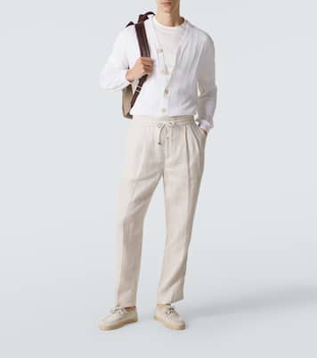 Cardigan en coton et lin | Brunello Cucinelli