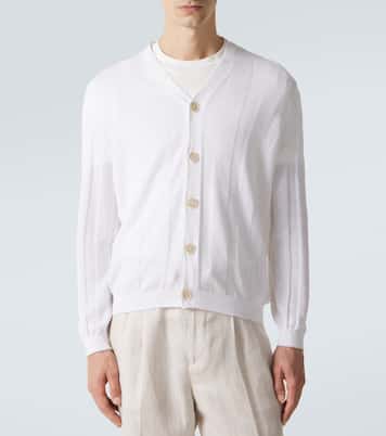 Cardigan en coton et lin | Brunello Cucinelli