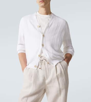 Cardigan en coton et lin | Brunello Cucinelli