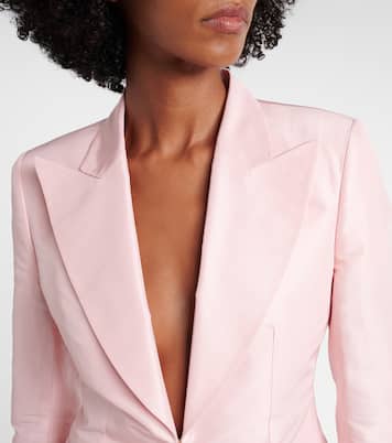 Blazer de faya de seda | Gucci