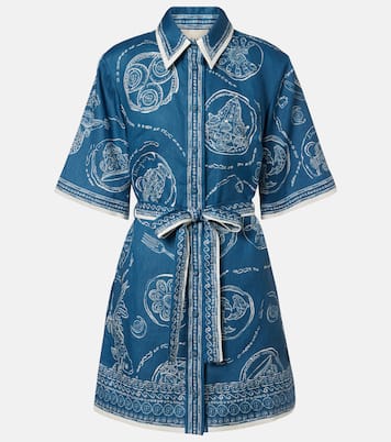 Robe chemise Lucky en lin à ceinture | Alémais