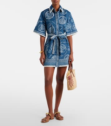 Robe chemise Lucky en lin à ceinture | Alémais