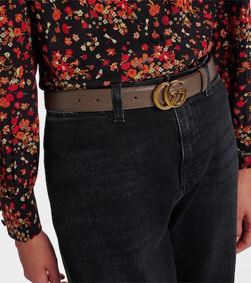 Cinturón Marmont de piel con GG | Gucci
