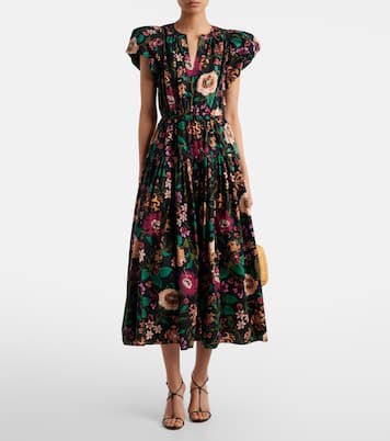 Vestido midi Marin de popelín de algodón | Ulla Johnson
