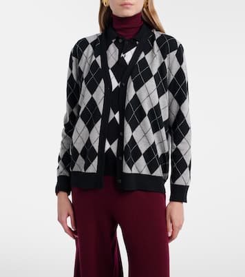 Raelyn argyle cashmere cardigan | Lisa Yang