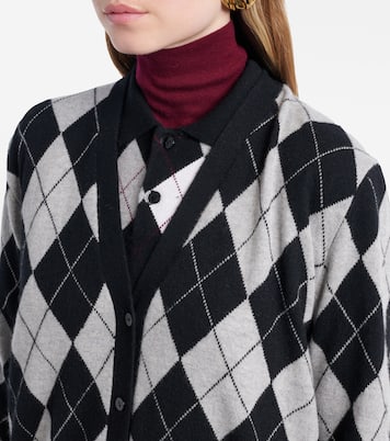 Raelyn argyle cashmere cardigan | Lisa Yang