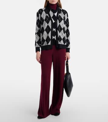 Raelyn argyle cashmere cardigan | Lisa Yang