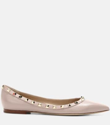 Rockstud leather ballet flats | Valentino Garavani