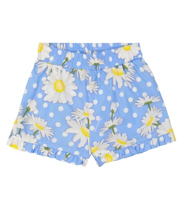 Floral polka-dot poplin shorts | Monnalisa