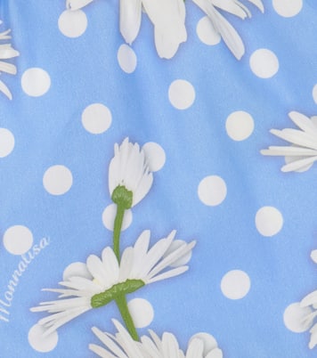 Floral polka-dot poplin shorts | Monnalisa