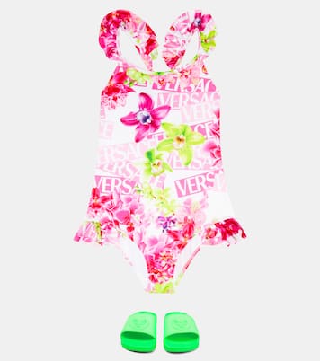 Logo floral swimsuit | Versace Kids