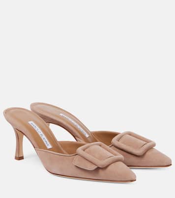 Mules Maysale 70 aus Veloursleder | Manolo Blahnik