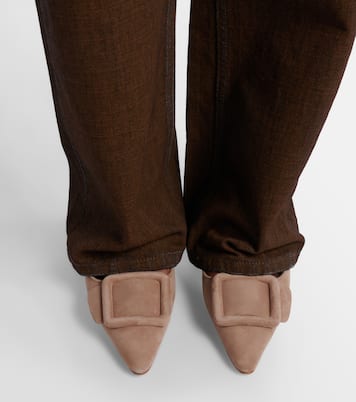 Mules Maysale 70 aus Veloursleder | Manolo Blahnik