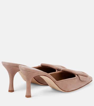 Mules Maysale 70 aus Veloursleder | Manolo Blahnik