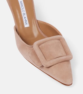Mules Maysale 70 aus Veloursleder | Manolo Blahnik