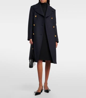 Double-breasted wool coat | Prada