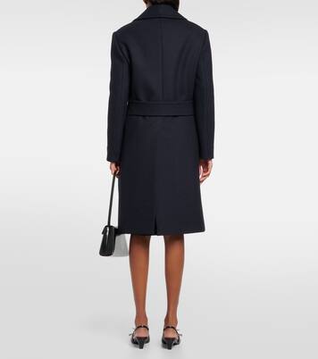 Double-breasted wool coat | Prada