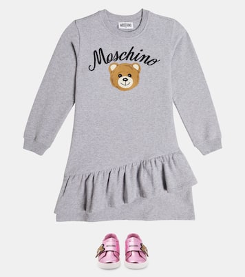 Logo leather sneakers | Moschino Kids