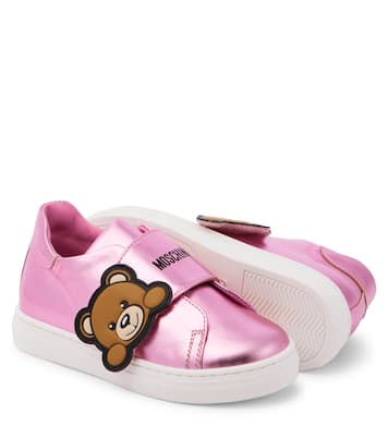 Logo leather sneakers | Moschino Kids