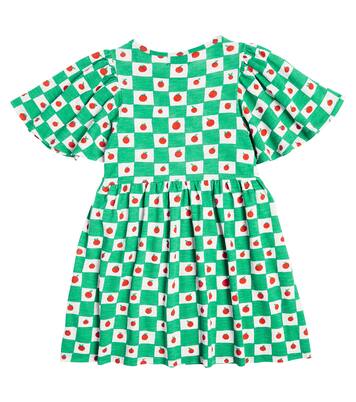 Tomato ruffled cotton dress | Bobo Choses