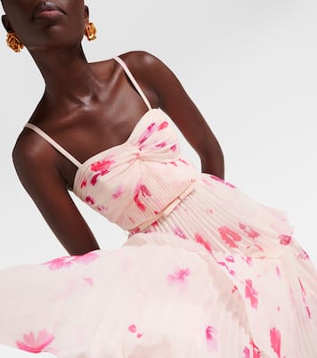 Floral chiffon midi dress | Self-Portrait