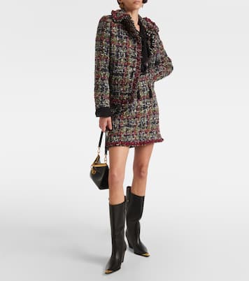 Minifalda de tweed de mezcla de lana | Etro